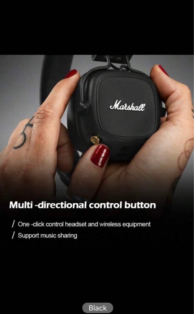 新品未使用 Marshall Major IV ワイヤレスヘッドホン