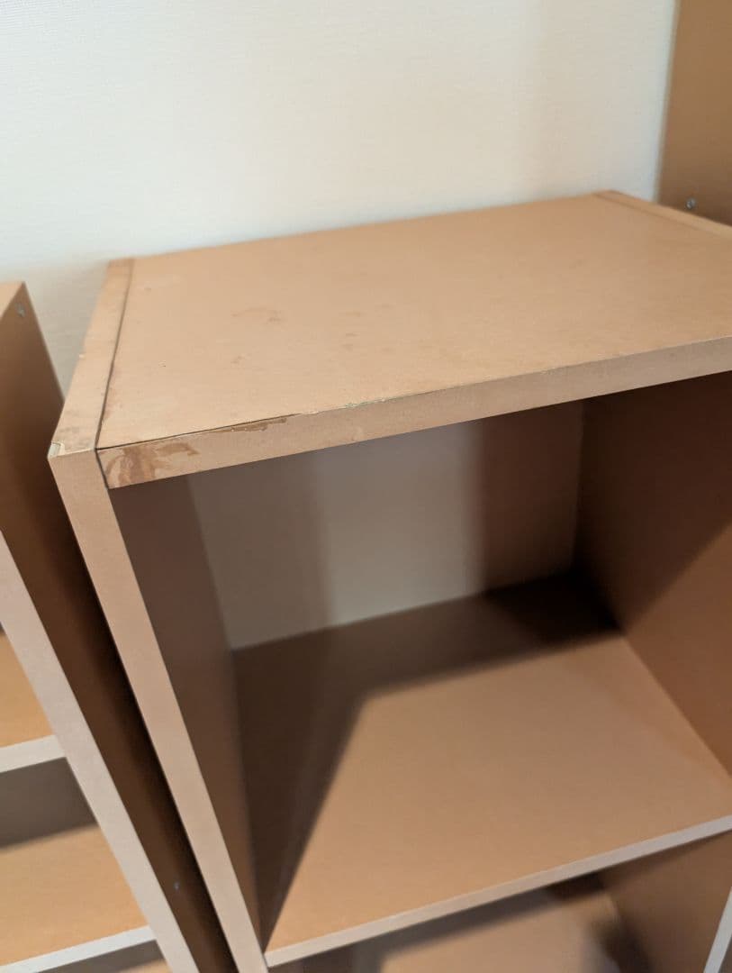 《送料込》無印良品 パルプボードボックス ベージュ スリム フリーラック