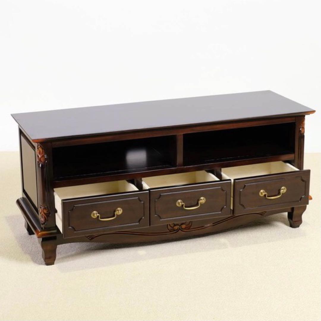 E 新品 アンティーク調 テレビボード テレビ台 ブラウン S ラック TV