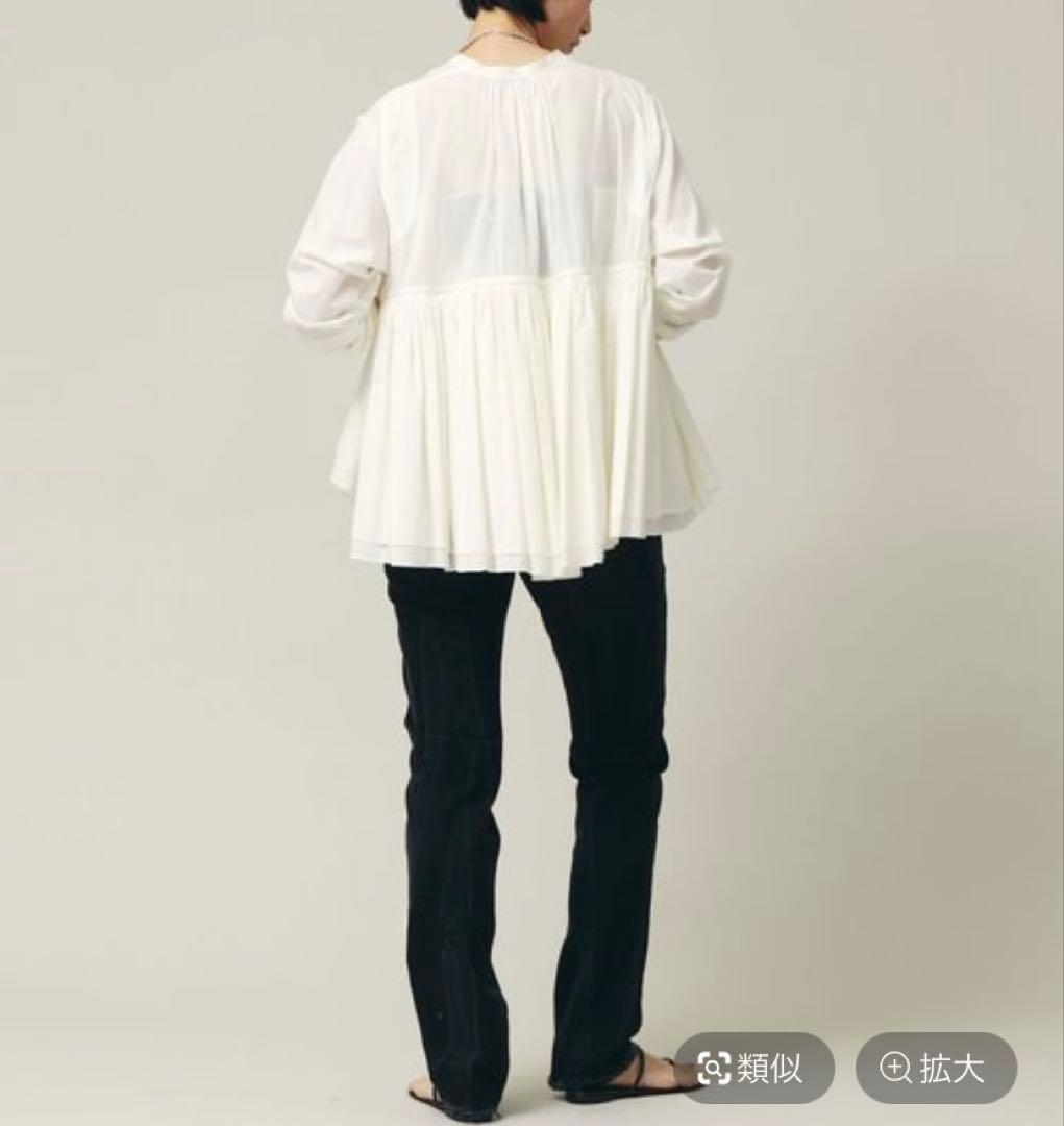 美品★curensology レイヤードギャザーブラウス