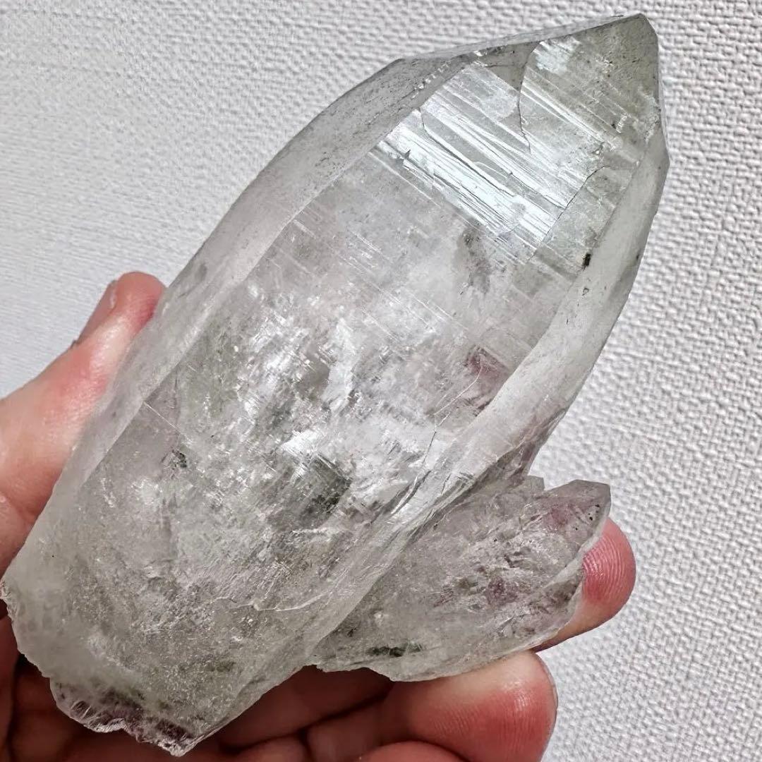 希少貴重マニハール産 高透明ヒマラヤ水晶クラスター クローライト共生A1215