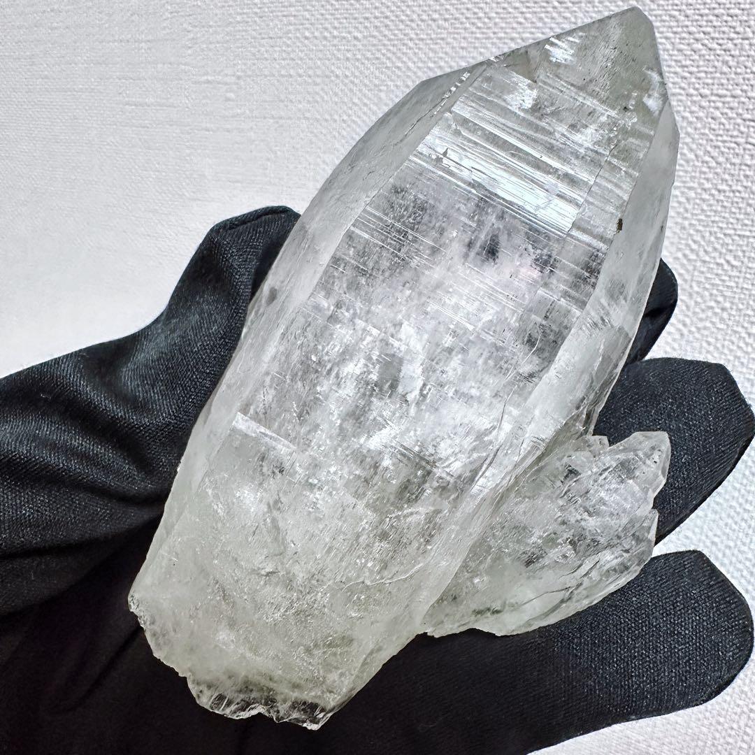 希少貴重マニハール産 高透明ヒマラヤ水晶クラスター クローライト共生A1215