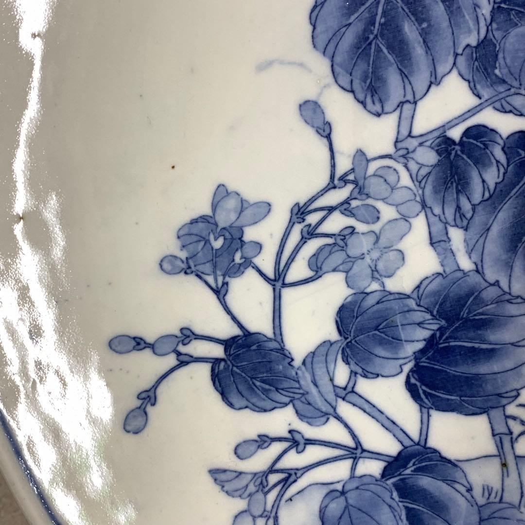 直径40.4cm ! 大皿 飾り皿 大正 時代物 昭和レトロ ⑤-1