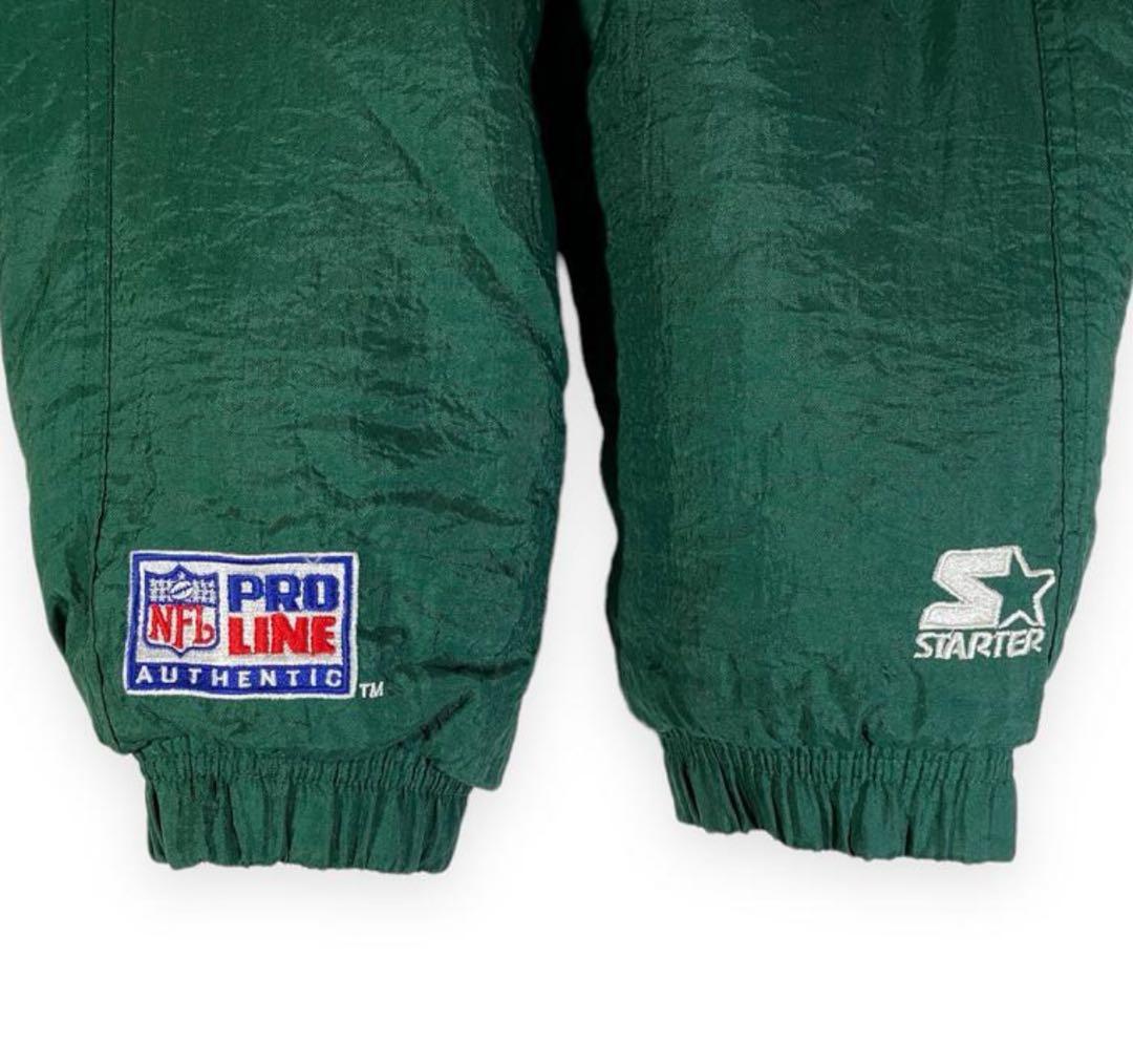 NFLグリーンベイパッカーズ90s刺繍ロゴ中綿ハーフジップナイロンジャケットXL