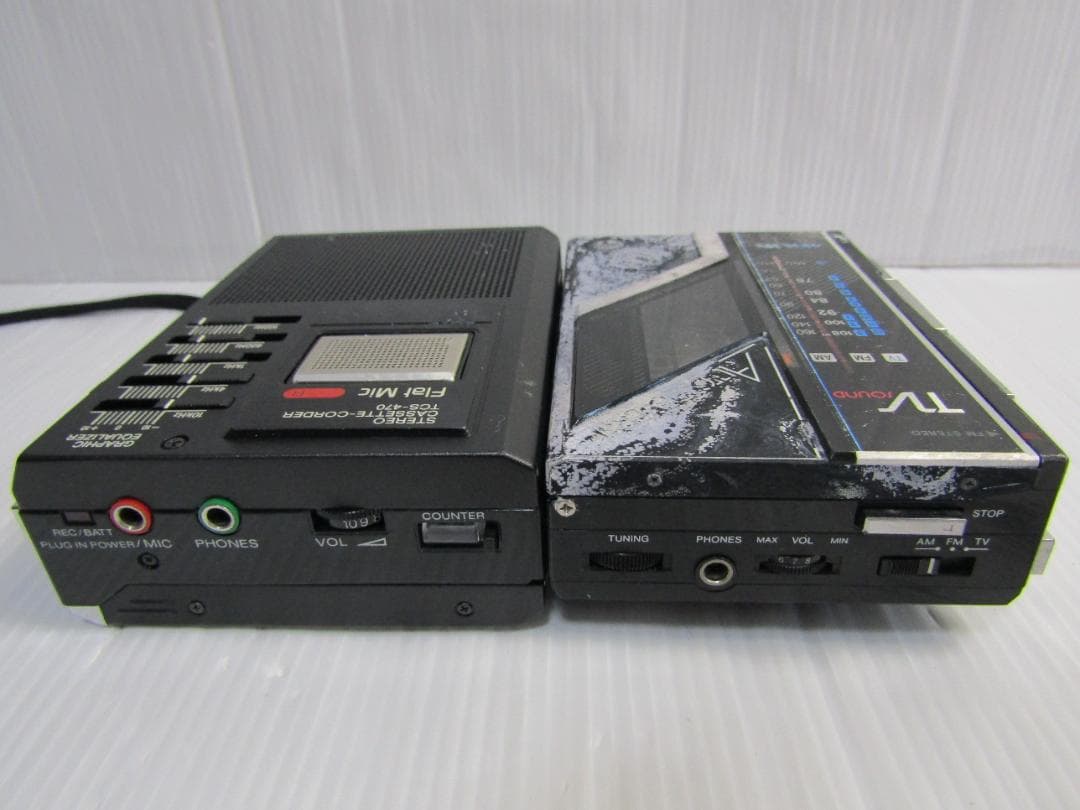 K0737 SONY TCS-470 /SANYO JJ-F2 カセットプレーヤ