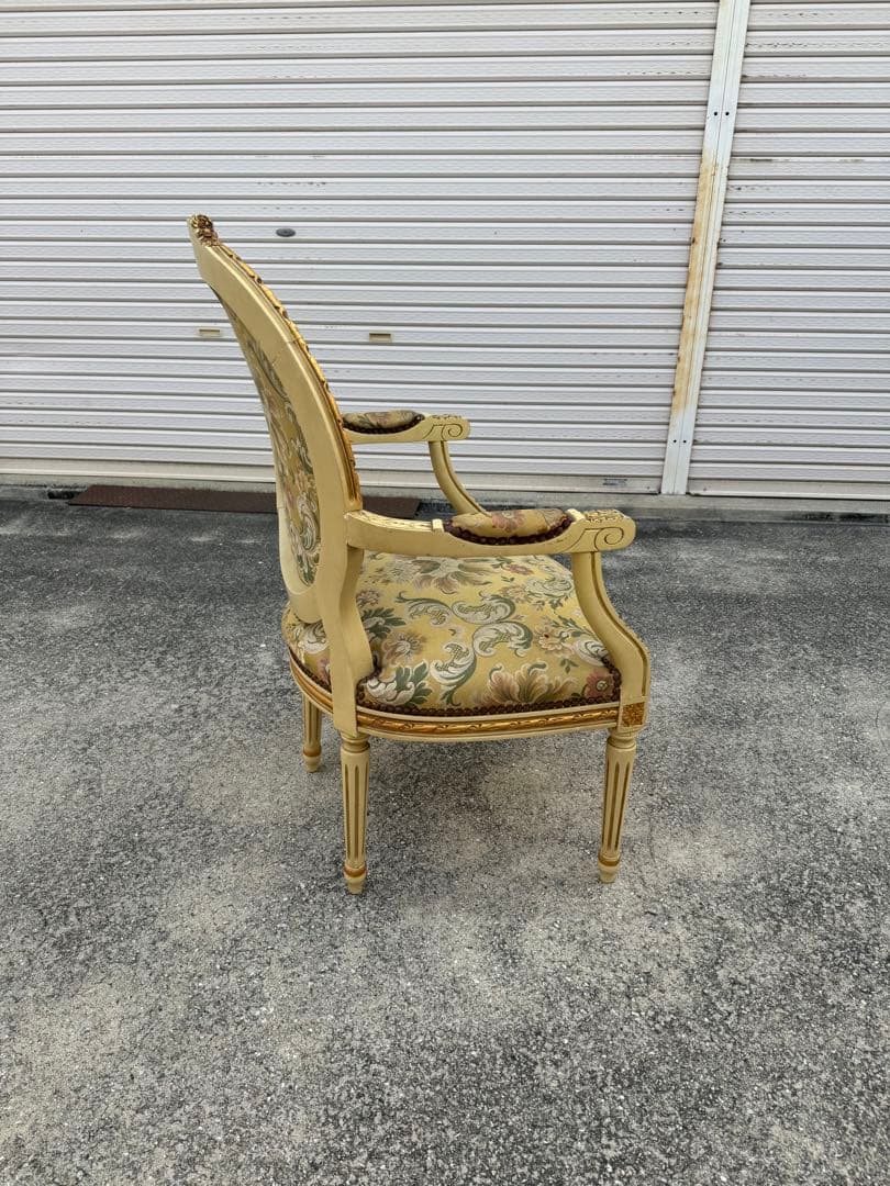 A イギリスアンティーク アームチェア ゴブラン 英国家具