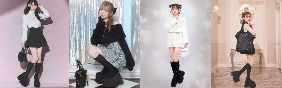 ミシェルマカロン michell macaron 厚底ストレッチロングブーツ S