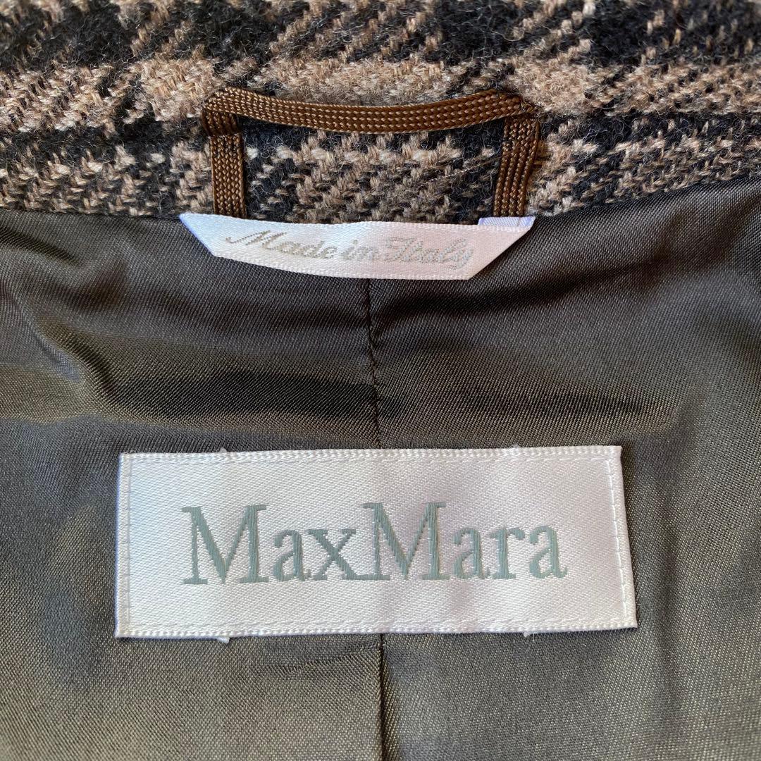 【美品】Max Mara　ジャケット　女優襟　白タグ　クロップド　大きいサイズ