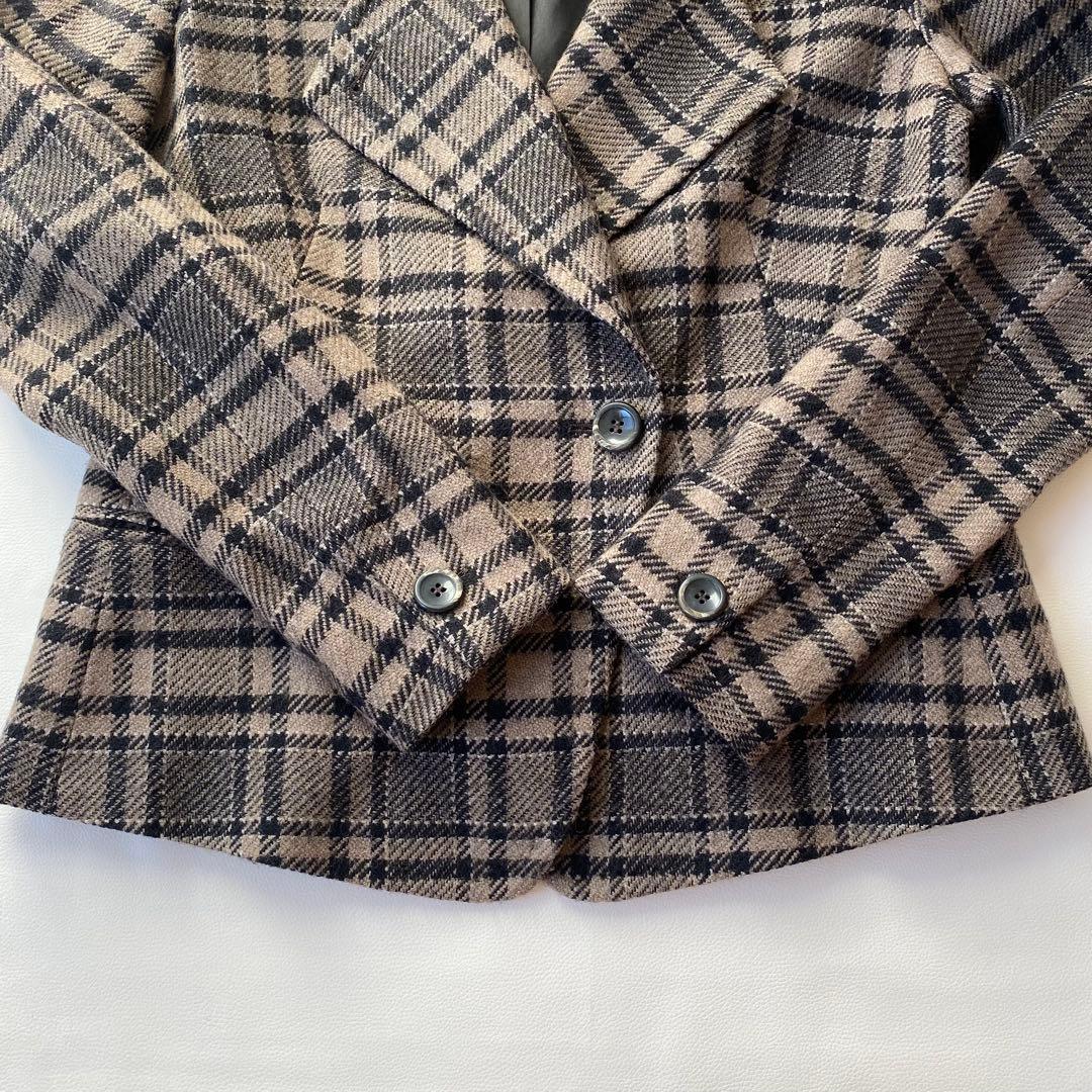 【美品】Max Mara　ジャケット　女優襟　白タグ　クロップド　大きいサイズ