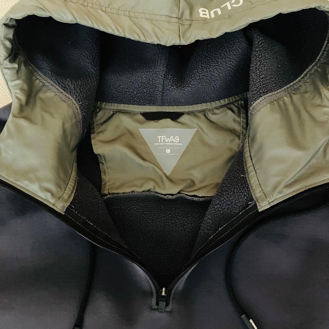 【美品】TFW49 ハーフジップ コンビネーションパーカー L