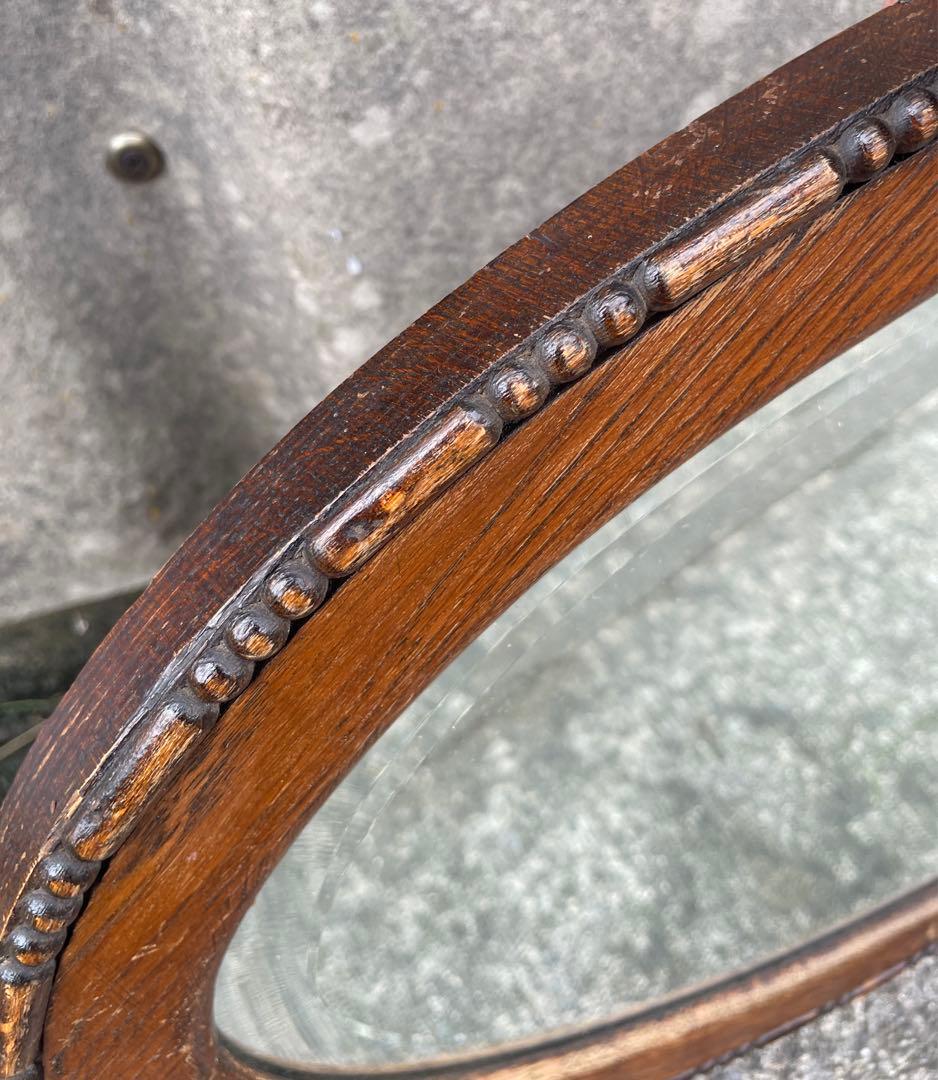 ビンテージ/イタリア製/木製/ミラー/壁掛けミラー/ウォールミラー/鏡/什器/②