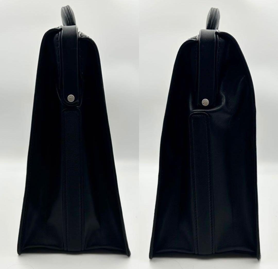 美品✨ アクアスキュータム ダレスバッグ クラブチェック レザー ブラック 鍵