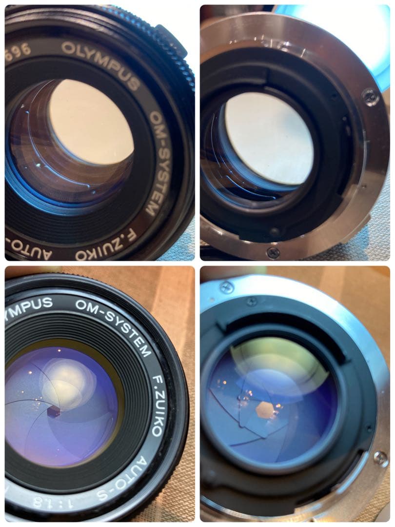 ★完動品＊美品＊初期保証付★OLYMPUS OM-1／f1.8レンズ★本革外装！