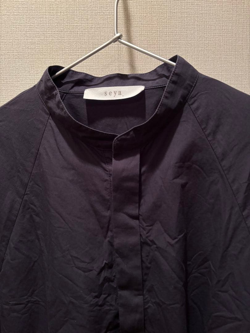 seya セヤ　ネイビー　シャツ　ブラウス