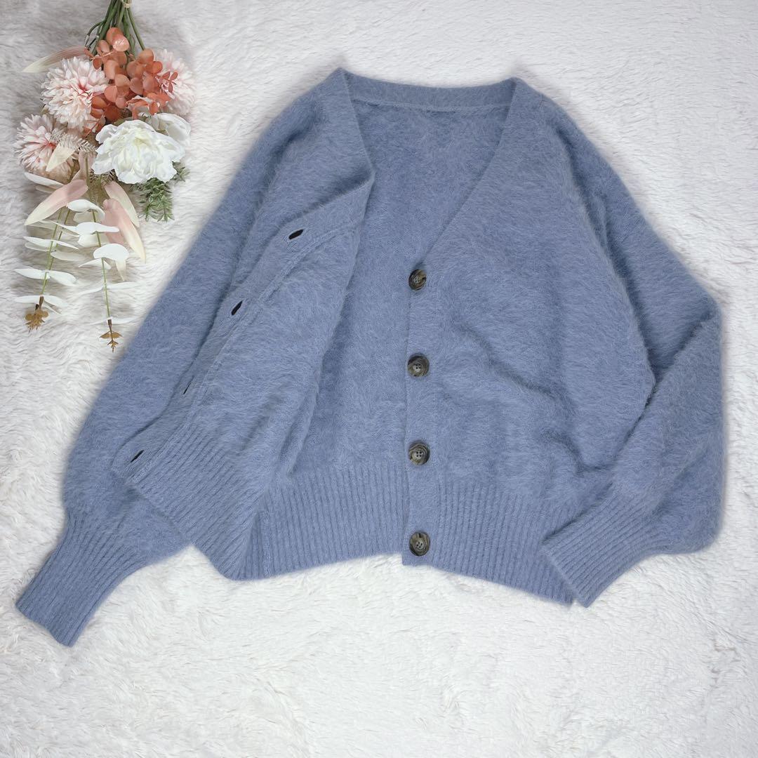極美品✨22AW ウィムガゼット　カシミヤ混 FOXEY 2way カーディガン