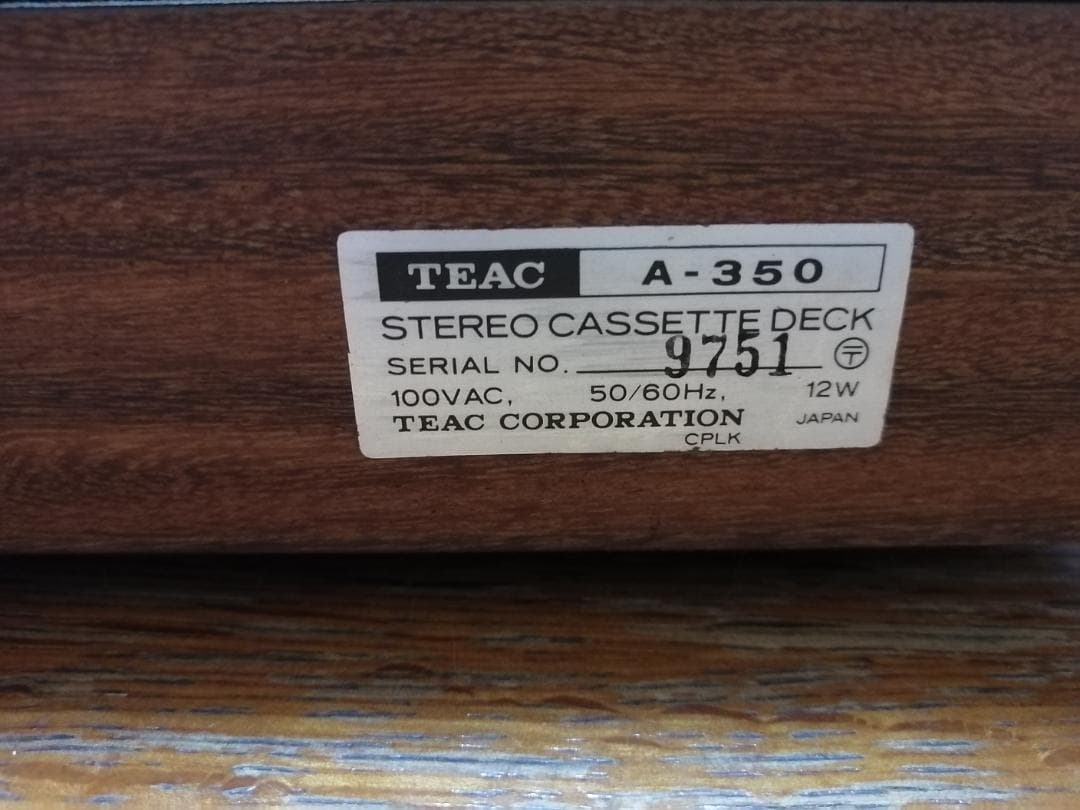 TEAC A-350 カセットレコーダー
