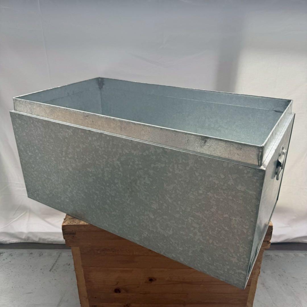 亜鉛メッキ ブリキ トタンスチールボックス レトロ 特大