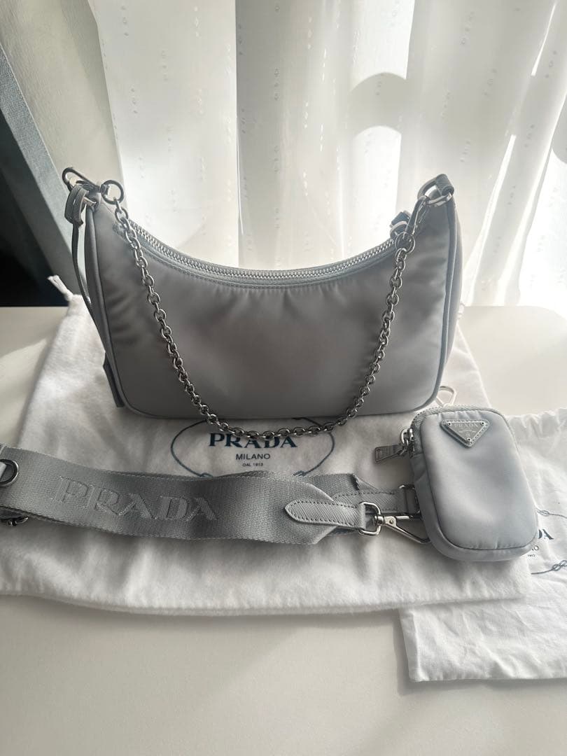 プラダ テスート ナイロン 2WAYショルダーバッグ ブラック