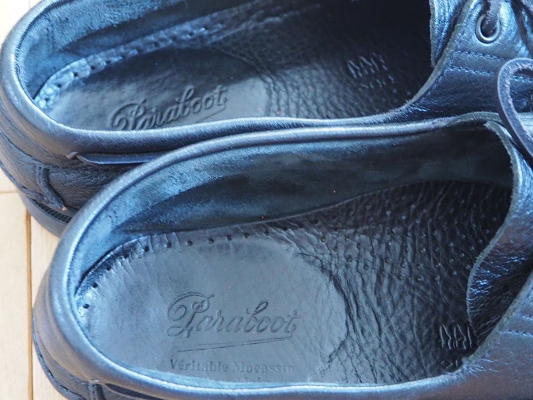 【美品】パラブーツ デッキシューズ バース マリン ブラック UK8 27.0