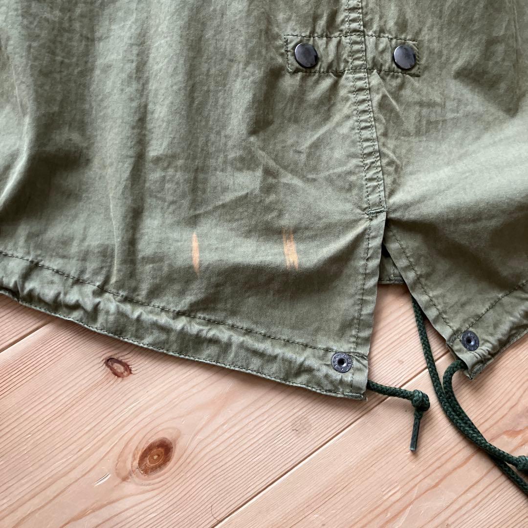 良品　スワッガー　アルファ　モッズコート　ミリタリー　オリーブ　ペンキ加工