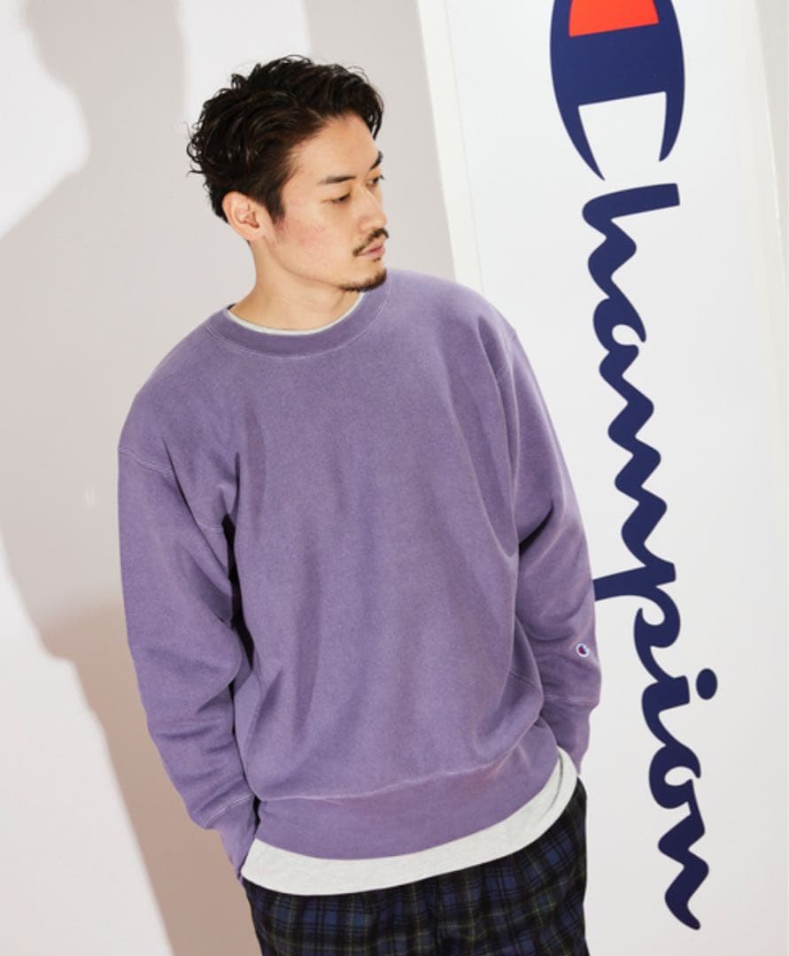 Champion 別注 R/W PIGMENT クルーネックスウェット