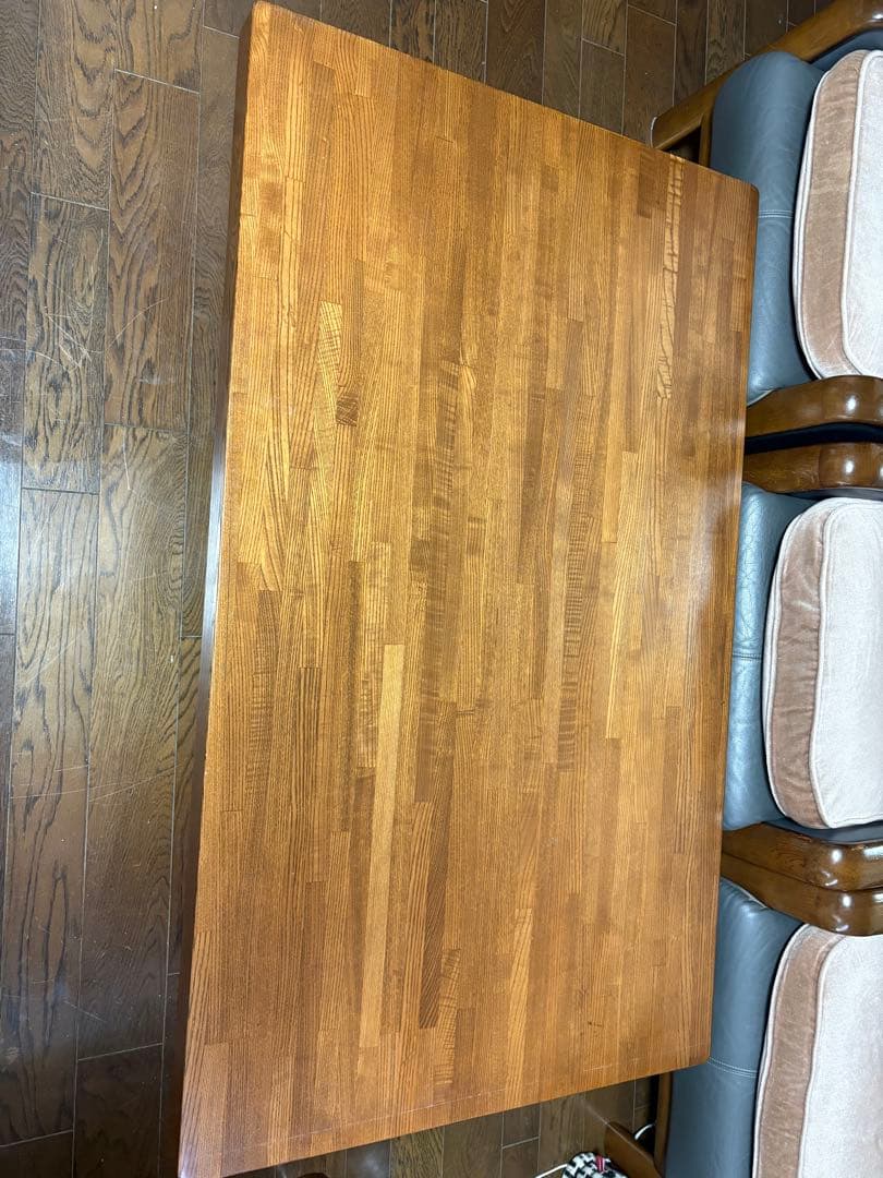 ★高級ダークブラウン✖️ブラック★ 木製 センターテーブル★１枚板★値下げしました