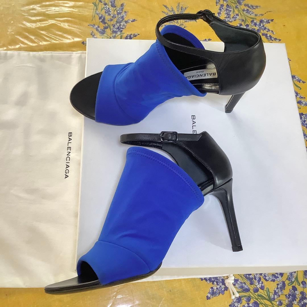 試着のみ新品! バレンシアガ オープントゥ アンクルストラップ 23㎝