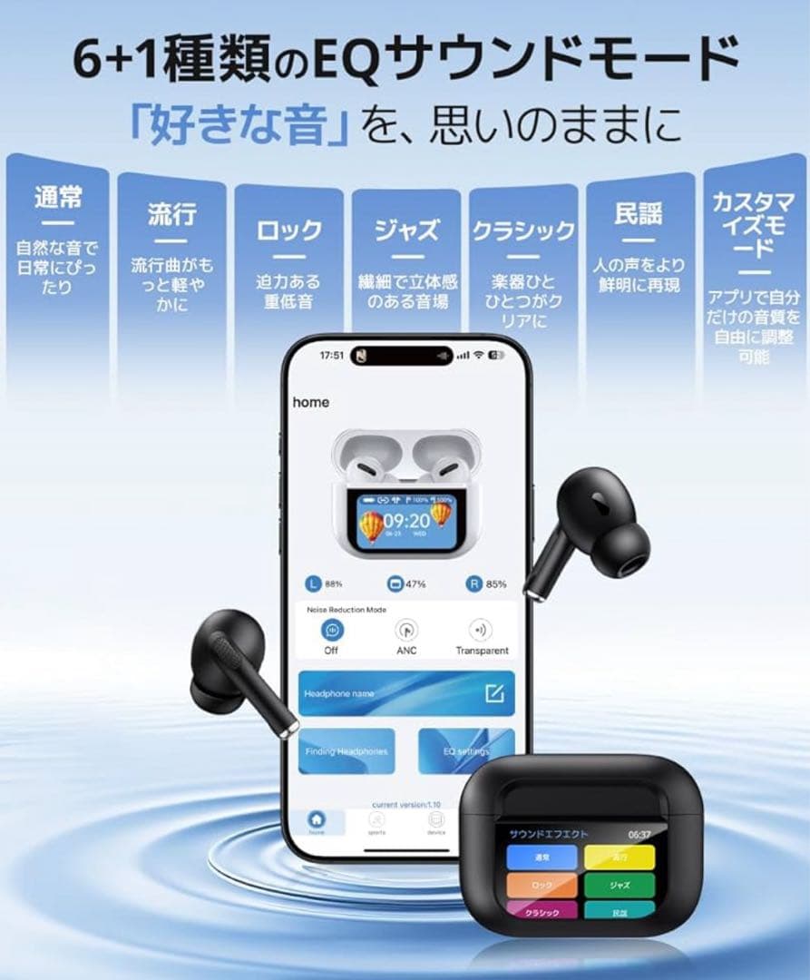 新品/未使用　完全ワイヤレスイヤホン 【2025年製】BLACK