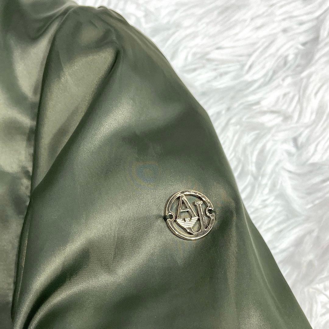 未使用級★ARMANI JEANS★ロゴ金具 モッズコート リアルダウン 38