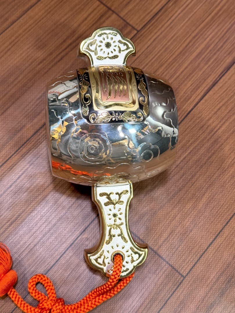 銀製刻印　小槌　銀のみの重さ255g
