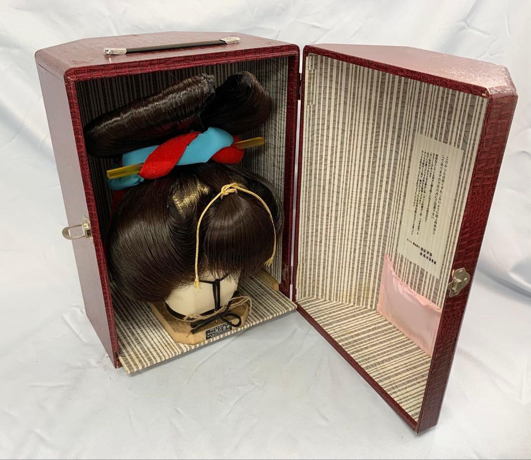 日本髪かつら　大衆演劇かつら　花魁　辰巳9号(大サイズ)自然色 かのこ髷飾り付き