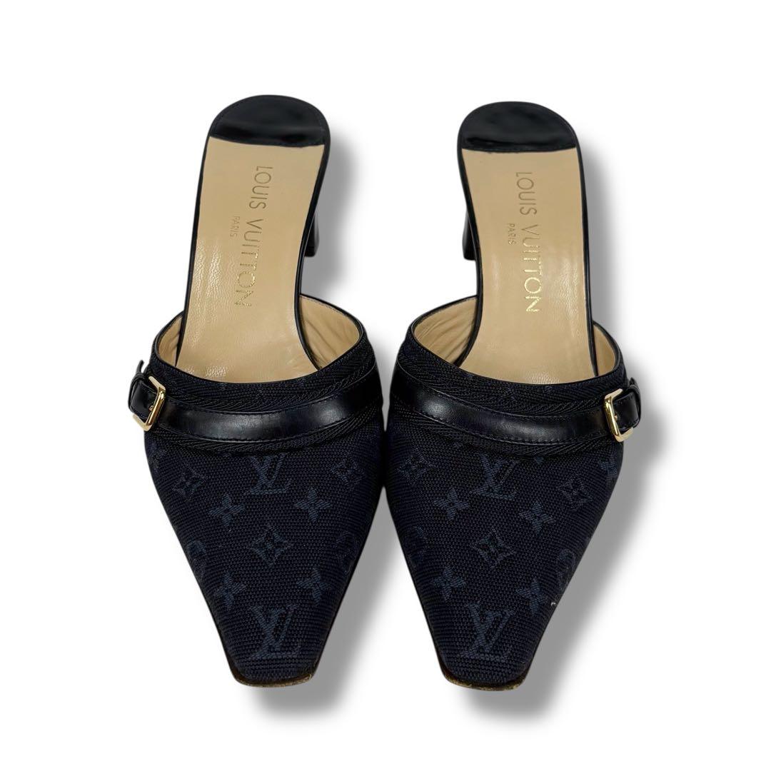 ルイヴィトン　LOUIS VUITTON モノグラムミニ　サンダル　ネイビー