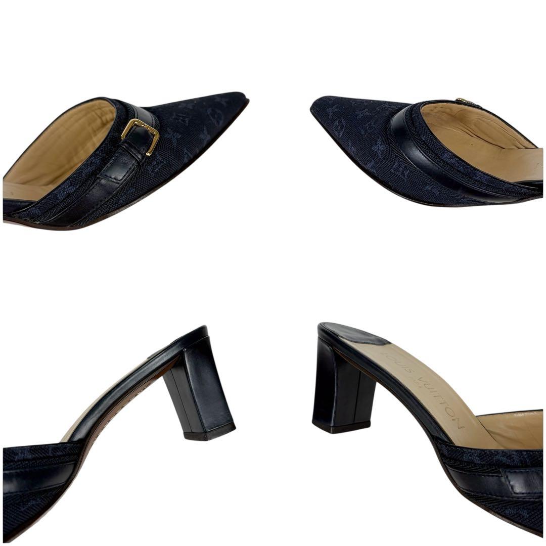 ルイヴィトン　LOUIS VUITTON モノグラムミニ　サンダル　ネイビー