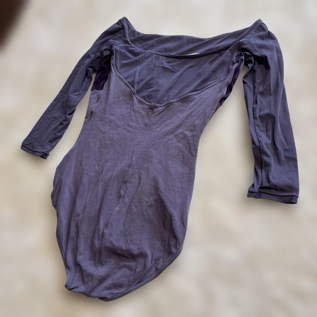 FREED オフショルダー パープル レオタード M