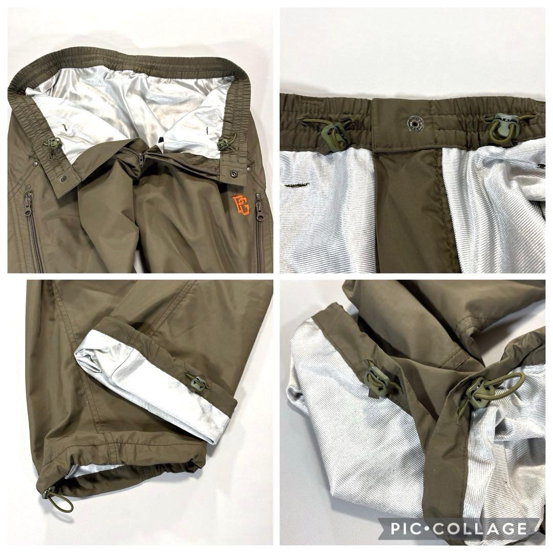 パーリーゲイツ　5/L 蓄熱　ロングパンツ　ブラウン　ウエストゴム　ドロスト