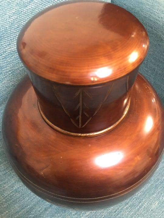 錫　茶入　特大サイズ