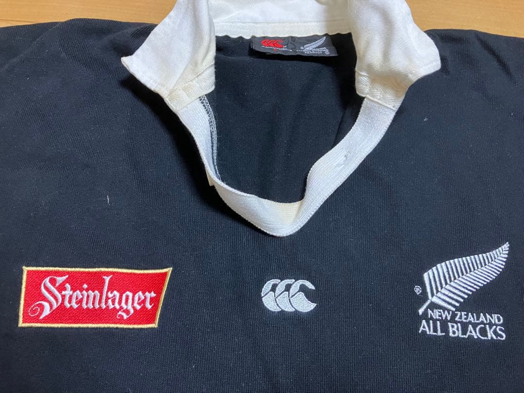 【CANTERBURY】カンタベリー オールブラックス ラガーシャツ L