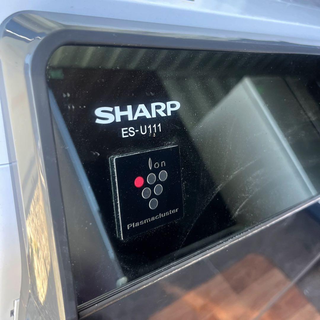 送料無料！※ジャンク品 SHARPミラーデザイン ドラム式洗濯機 ES-U111