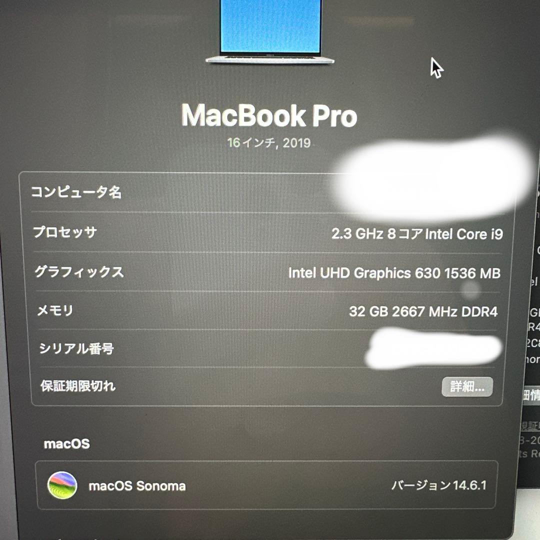 MacBook Pro 16インチ　充電池状態◎