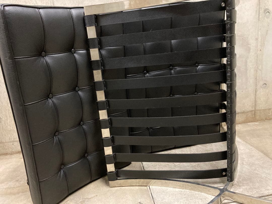 定価140万! 名作 良品 正規Knoll 黒 バルセロナ チェア　オットマン