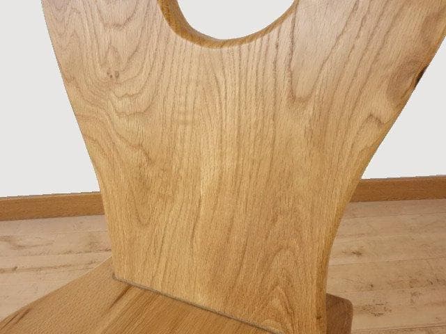 ふくろう　椅子　ダイニングチェアー　イスF　ナラ材　白木色　勇峰工芸（新）