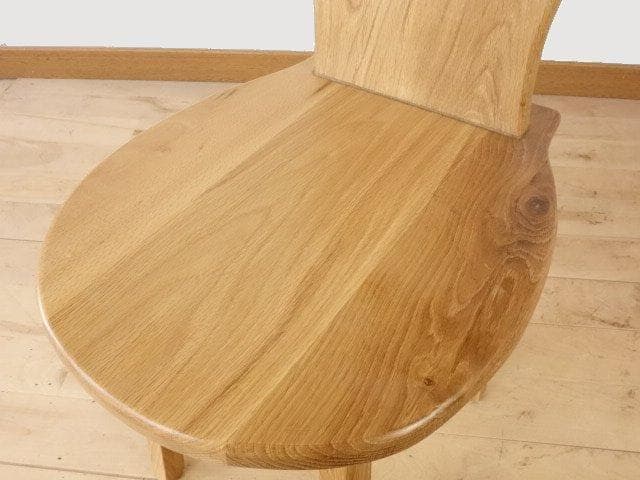 ふくろう　椅子　ダイニングチェアー　イスF　ナラ材　白木色　勇峰工芸（新）