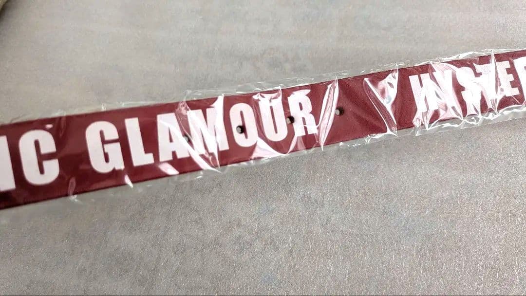 ヒステリックグラマー　赤ベルト　ロゴプリントレザーベルト　sサイズ