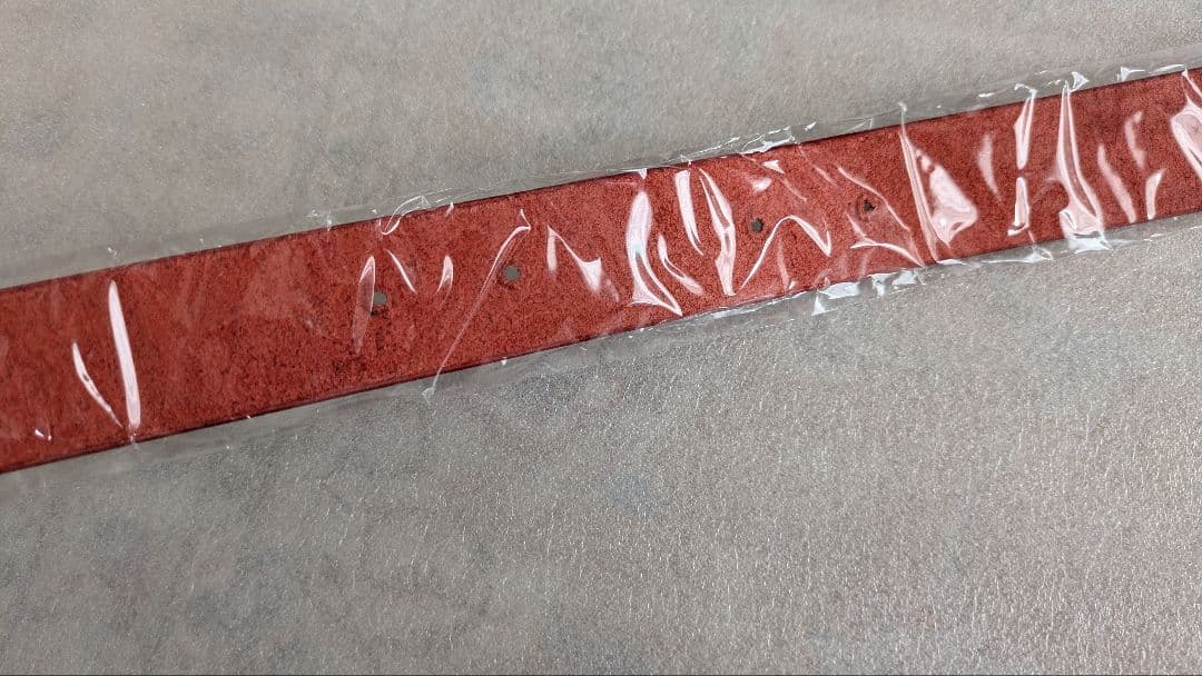 ヒステリックグラマー　赤ベルト　ロゴプリントレザーベルト　sサイズ