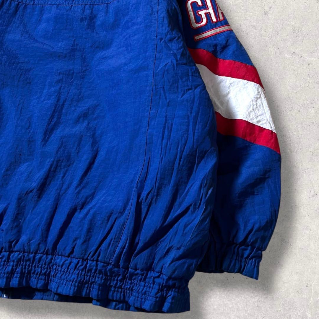 90s NFLナイロンジャケット中綿フーディーSTARTERジャイアンツ古着XL