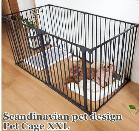 スカンジナビアン ペットケージ XXL ブラック 黒 ペット用品 スクエア型