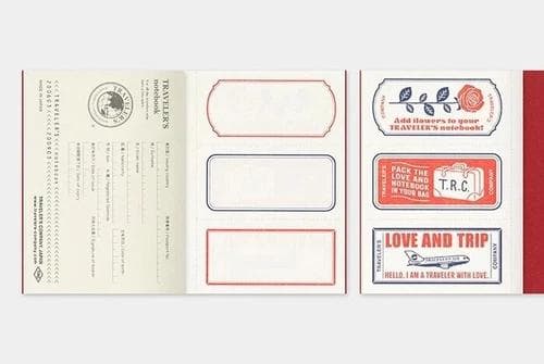 トラベラーズノート パスポートサイズ LOVE AND TRIP レッド