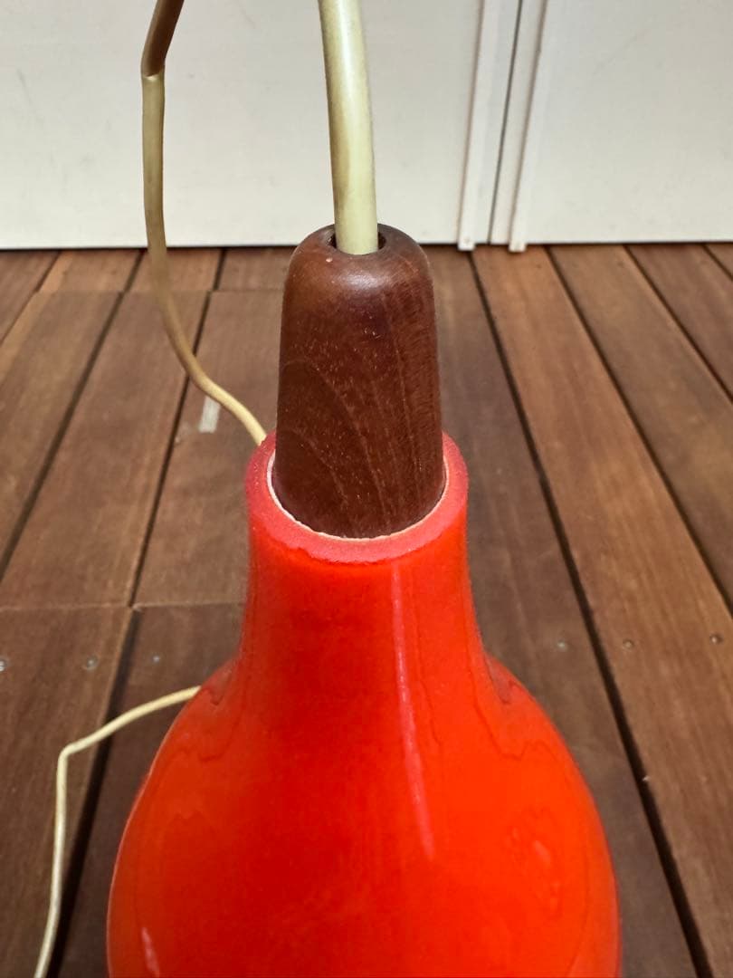 デンマーク製オレンジガラスランプ