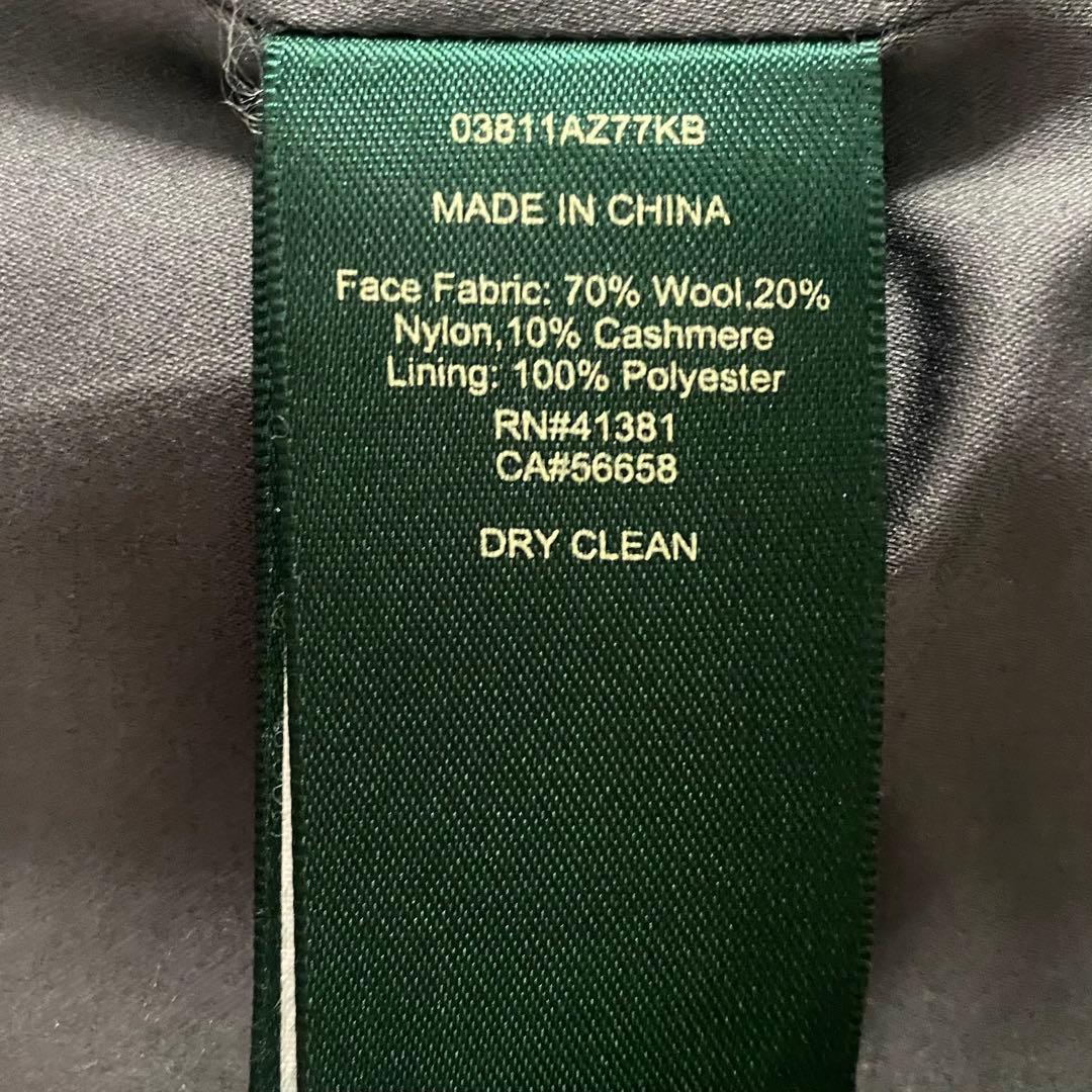 美品 ローレンラルフローレン カシミヤ混2WAY ウールトレンチコート L-LL