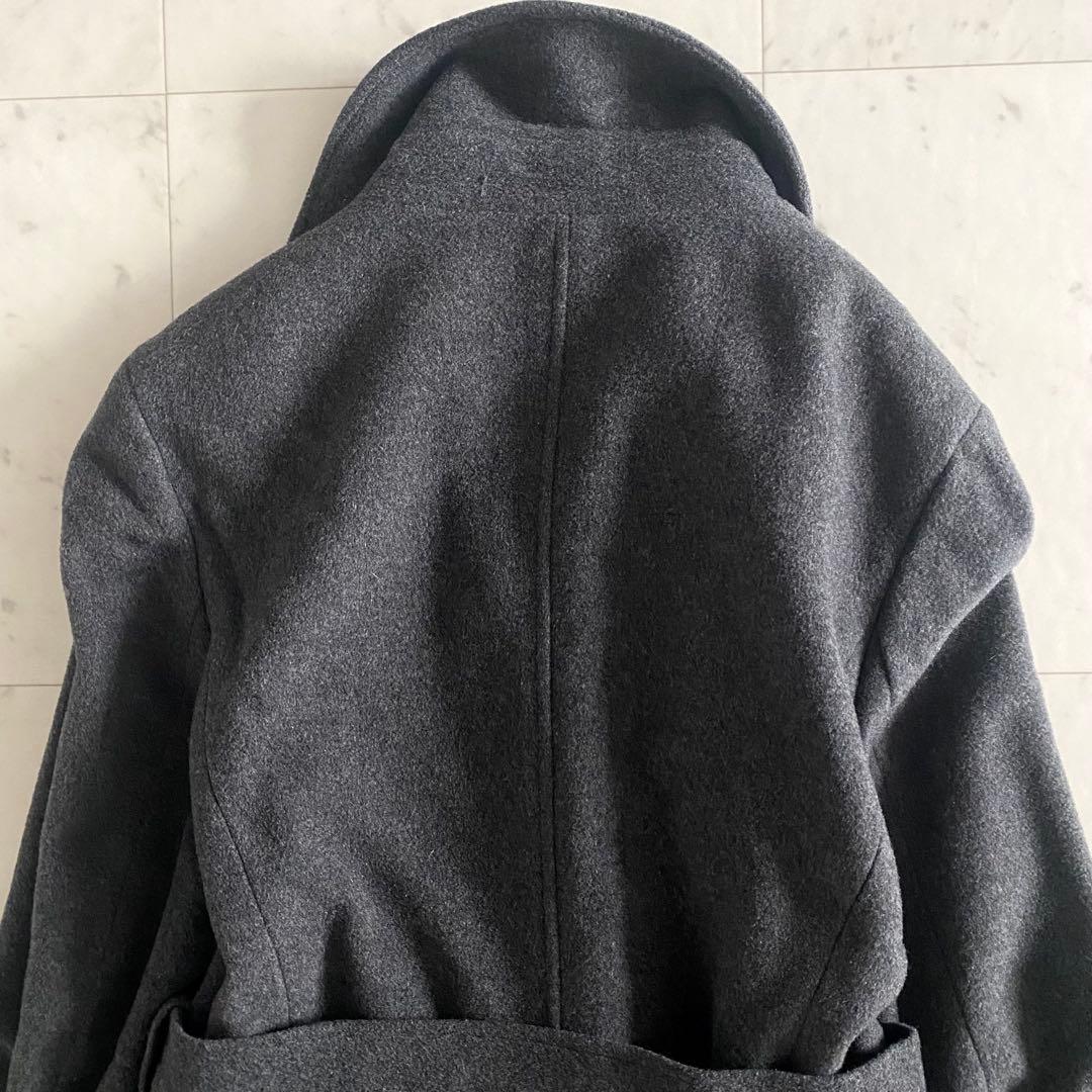 美品 ローレンラルフローレン カシミヤ混2WAY ウールトレンチコート L-LL